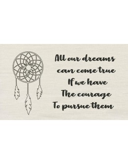 Dream catcher line all our dreams Reading Pillow
