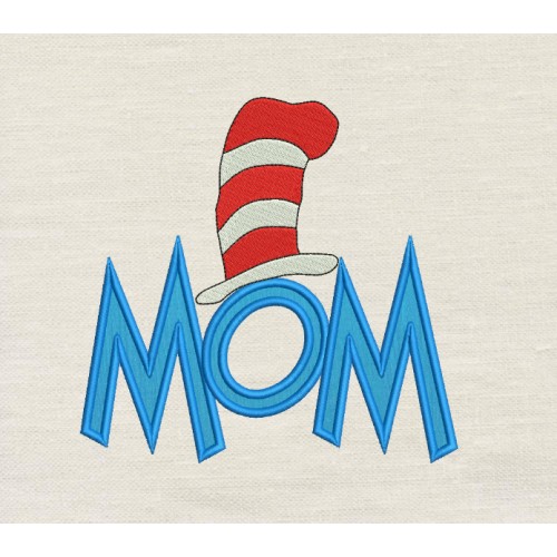 Mom Dr- Seuss Hat Applique