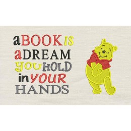 Winnie the Pooh with a book is a dream