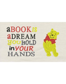 Winnie the Pooh with a book is a dream