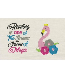 Flamingo embroidery flowers Reading is one of