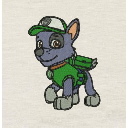 Rocky paw patrol embroidery design