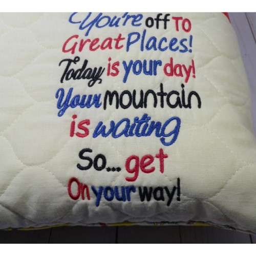 You're off to Great Places embroidery
