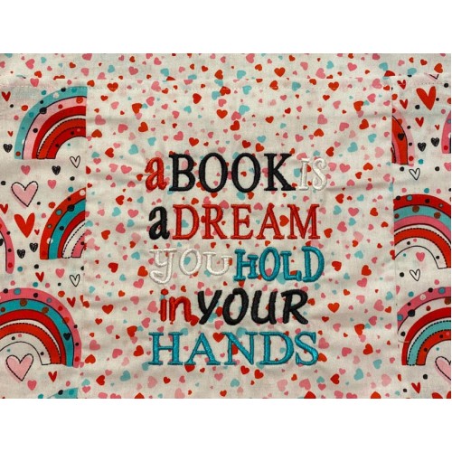 A book is a dream embroidery design