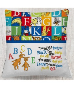 Ichabod and Izzy with the more that you read reading pillow embroidery designs