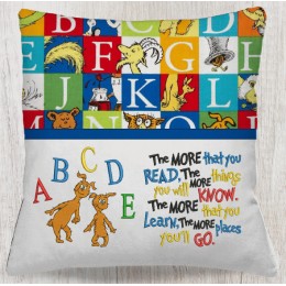 Ichabod and Izzy with the more that you read reading pillow