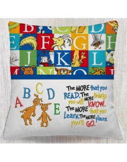 Ichabod and Izzy with the more that you read reading pillow