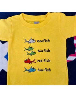 One fish two fish Embroidery design