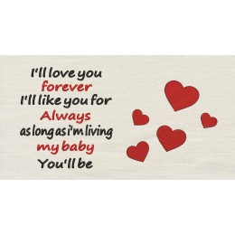 I'll love you forever with Five hearts