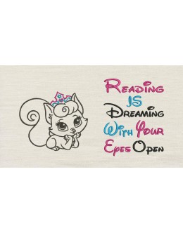 Cat princess with reading is dreaming V2