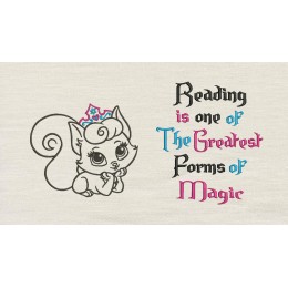 Cat princess with Reading is one