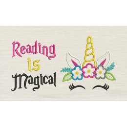 Unicorn empty with Reading is Magical