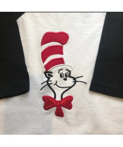 The cat in the hat applique