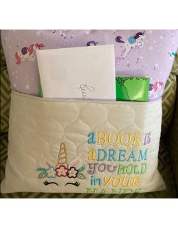 Unicorn with a book is a dream Reading Pillow