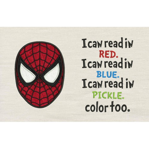 Spiderman face with I Can Read