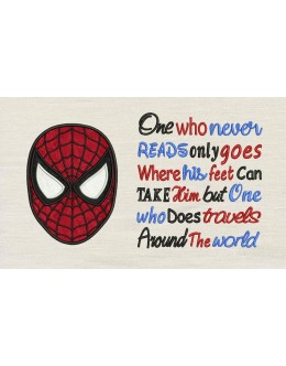 Spiderman face with One who never reads
