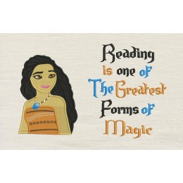 Moana emboidery with reading is one Embroidery Moana emboidery with reading is one Embroidery