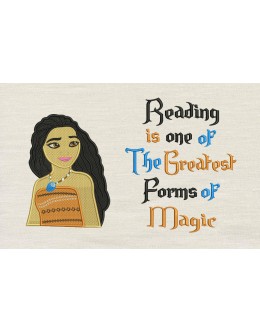 Moana emboidery with reading is one Embroidery