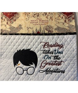 Harry potter face reading takes you reading pillow embroidery designs