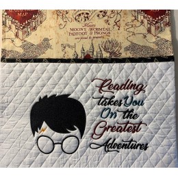 Harry potter face reading takes you reading pillow embroidery designs