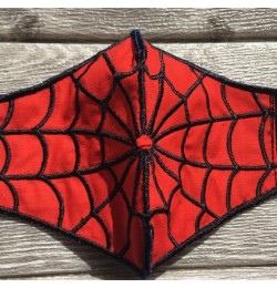 Face mask spiderman Embroidery Design For kids and adult in the hoop design