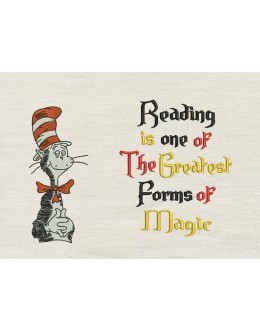 Cat in the hat stitches with Reading is one