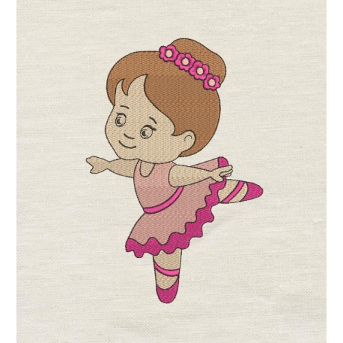 Ballerina embroidery design