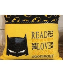 Batman Mask with read me a story Embroidery