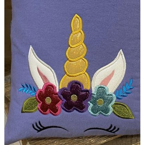 Unicorn Face Design Machine Embroidery