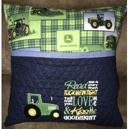 Tractor embroidery with read me a story Designs