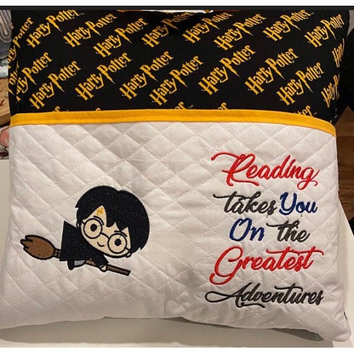 Harry potter Broom with reading takes you reading pillow