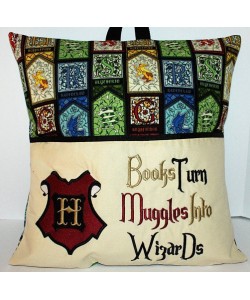 Hogwarts with Books Turn Embroidery