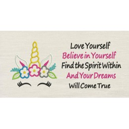 Unicorn empty with Love yourself