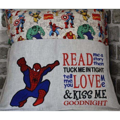 Spiderman grand read me a story Embroidery