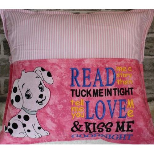 Dalmatian Dog with read me a story reading pillow