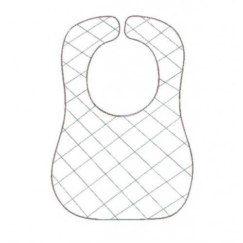 Baby bibs diamond ITH in the hoop embroidery design
