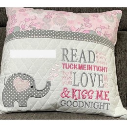 Elephant Hearts with read me reading pillow