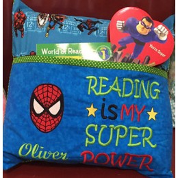 Spiderman Face With Reading Is My Super Power