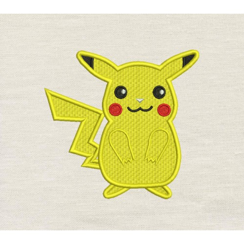 Pokemon Pikachu embroidery design
