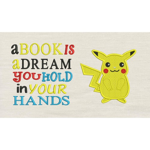 Pokemon Pikachu with a book is a dream Reading Pillow