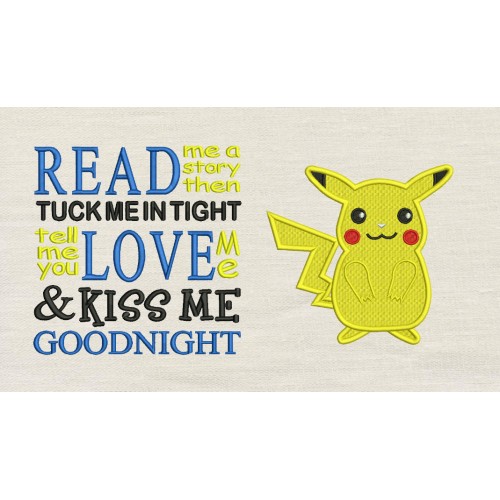 Pokemon Pikachu with read me a story Reading Pillow