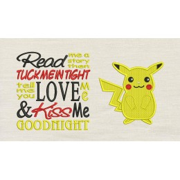 Pokemon Pikachu with read me Reading Pillow