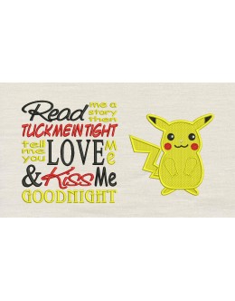 Pokemon Pikachu with read me Reading Pillow