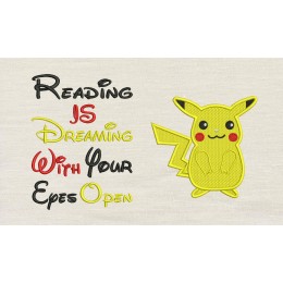 Pokemon Pikachu with reading is dreaming Reading Pillow