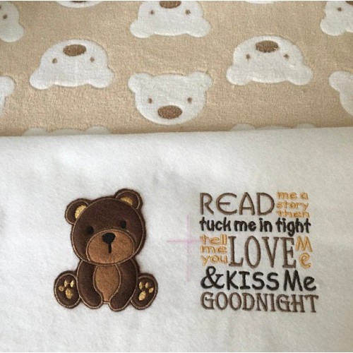 Baby bear with read me a story reading pillow