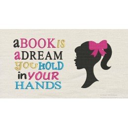 Barbie with A book is a dream Reading Pillow
