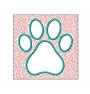 Cat paw quilt block stippling in the hoop embroidery design