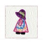 Sunbonnet Sue serte Quilt Block Embroidery in the hoop
