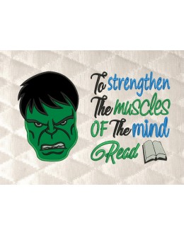 Hulk face applique with to strengthen