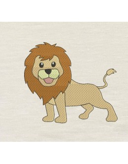 Lion embroidery design